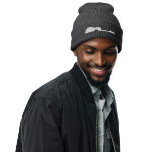 Grey Guitar Logo Waffle Beanie
