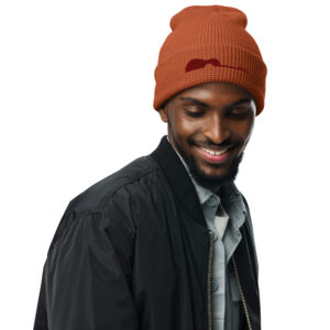 Red Guitar Logo Waffle Beanie