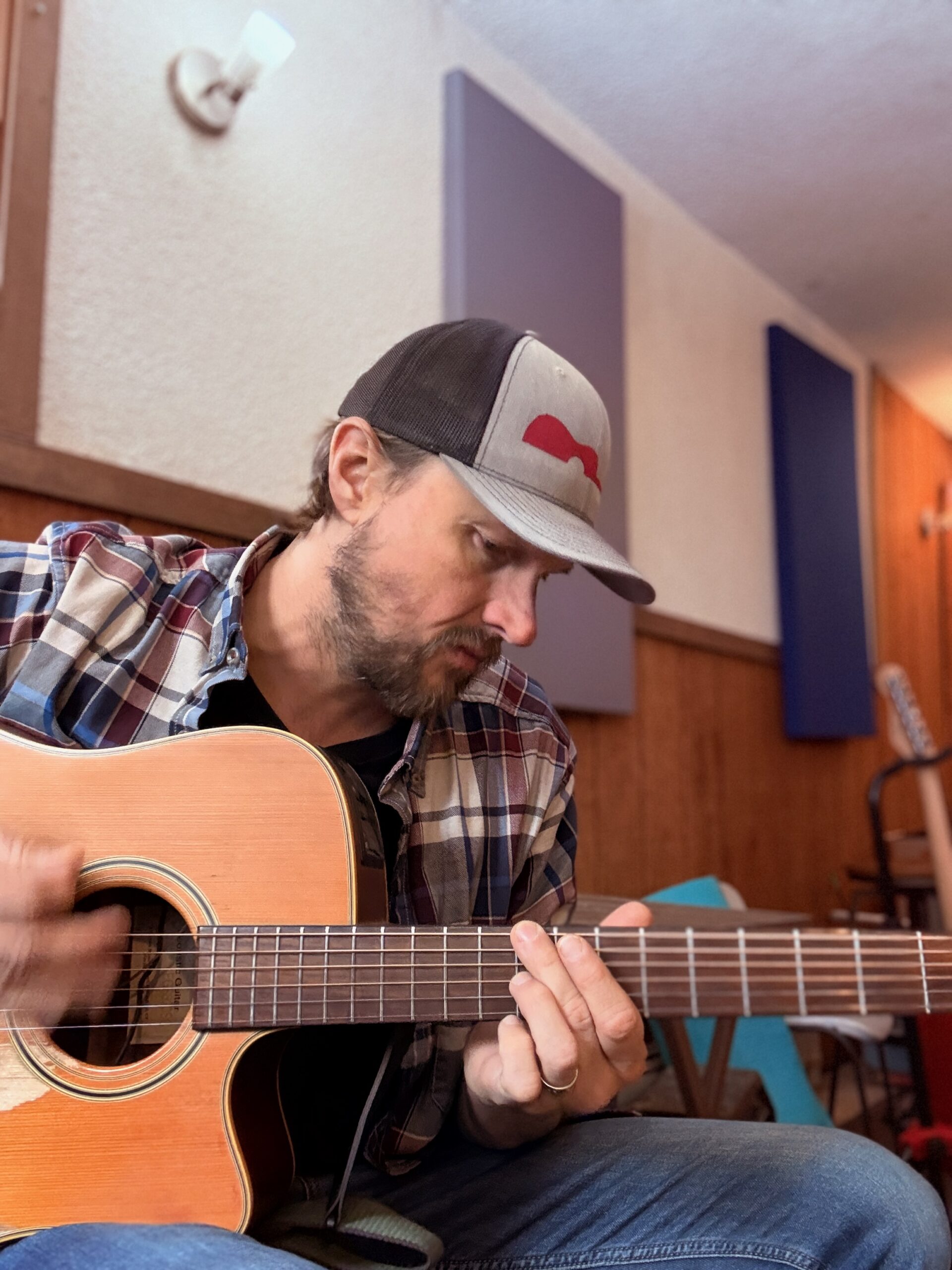 Guitar Logo Trucker Hat - Image 3